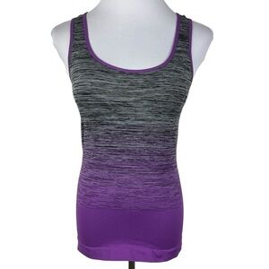 FC Athletic Sports Racerback Stretchy Tank Top Women's Regular Purple Gray